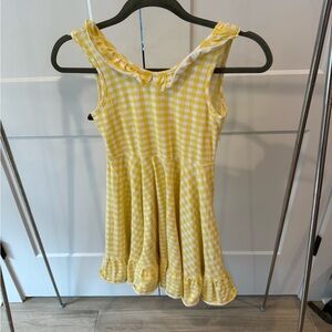 Size 10/12 Eleanor Rose Yellow Gingham Kids Dress